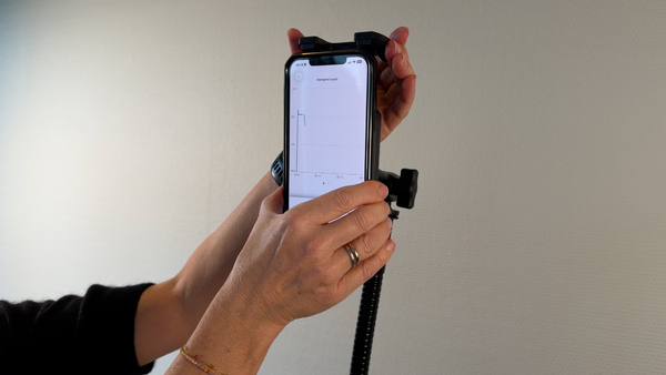 Tablet holder with phone