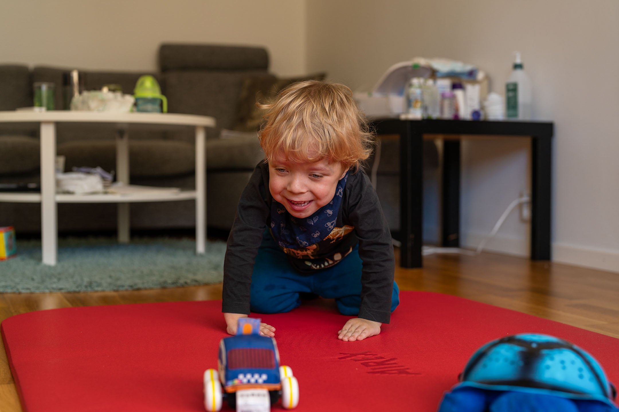 happy boy with CP