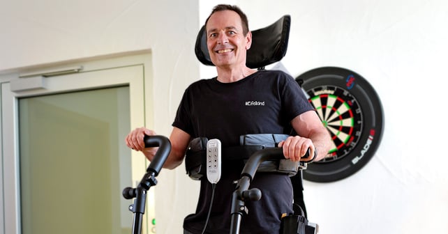 Der 49-jährige nutzt den Innowalk drei bis fünf Mal pro Woche – je nachdem, was sein Alltag zulässt.