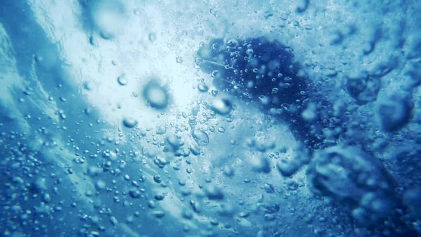 Under water