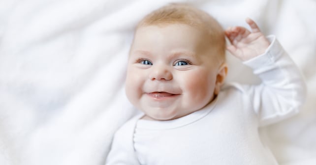Smilende baby. Kan man bruke kunstlig intelligens for å diagnoistisere CP?