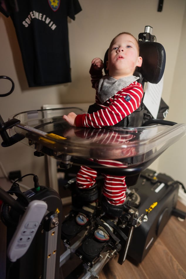 boy with cp in his innowalk