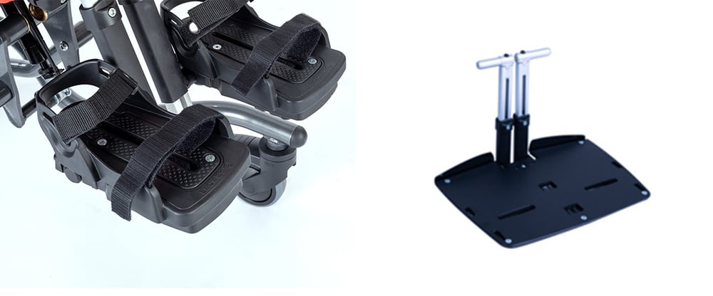 Sandaler med stropper og fotplate