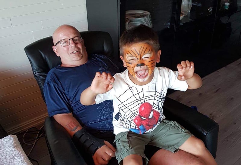 Morten Meberg und sein Sohn