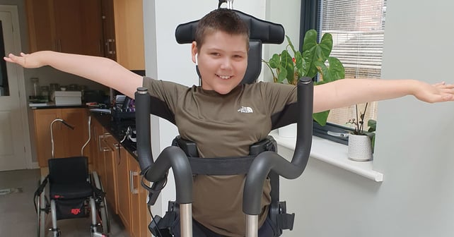 Oli enjoying his walk in the Innowalk