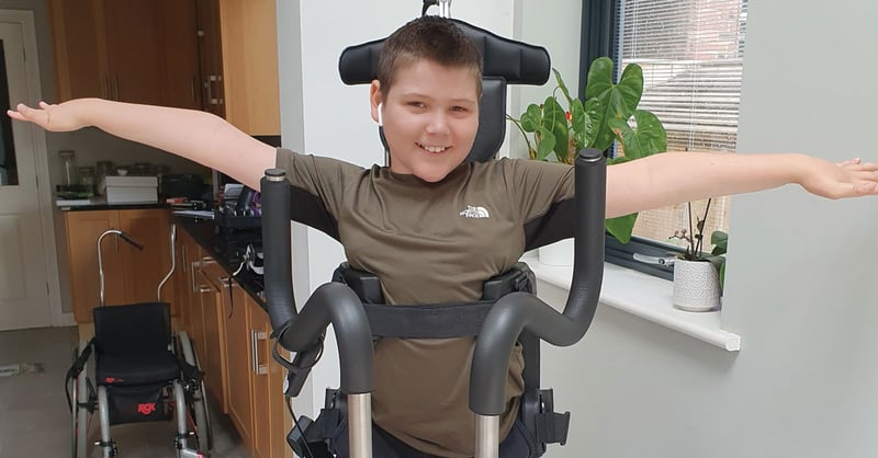 Oli enjoying his walk in the Innowalk